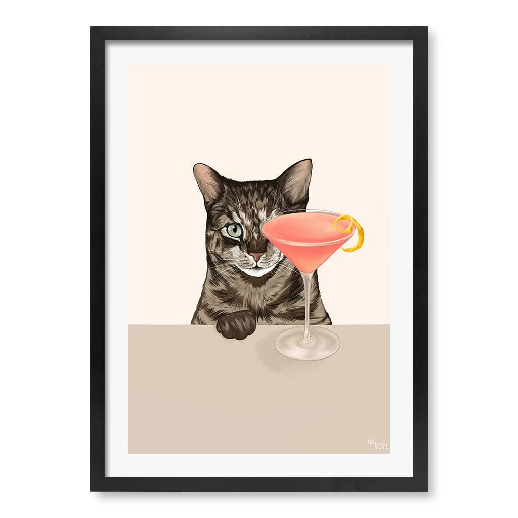 Cosmopolitan Cat Art Print by Tara Royle - Image 12