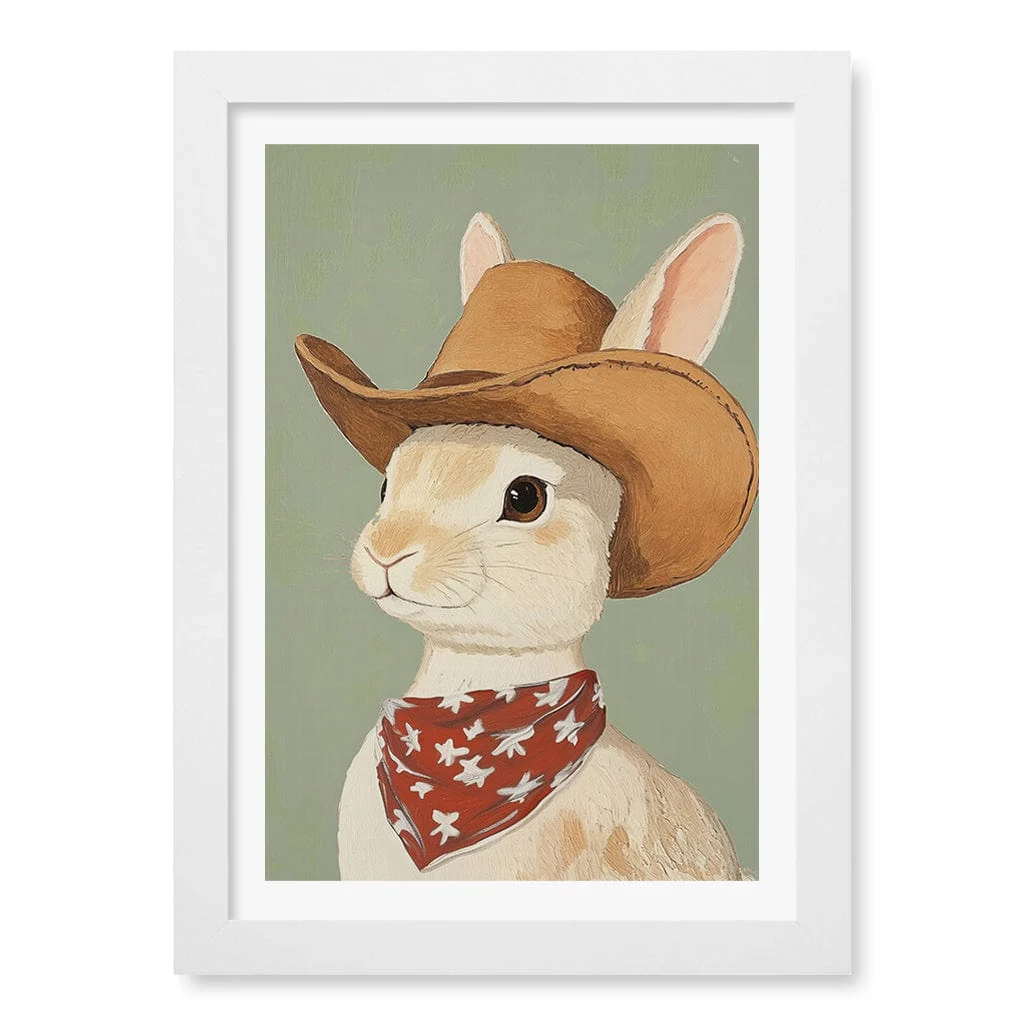 Cowboy Rabbit Wall Art Print by Melloi Art Prints - Image 10