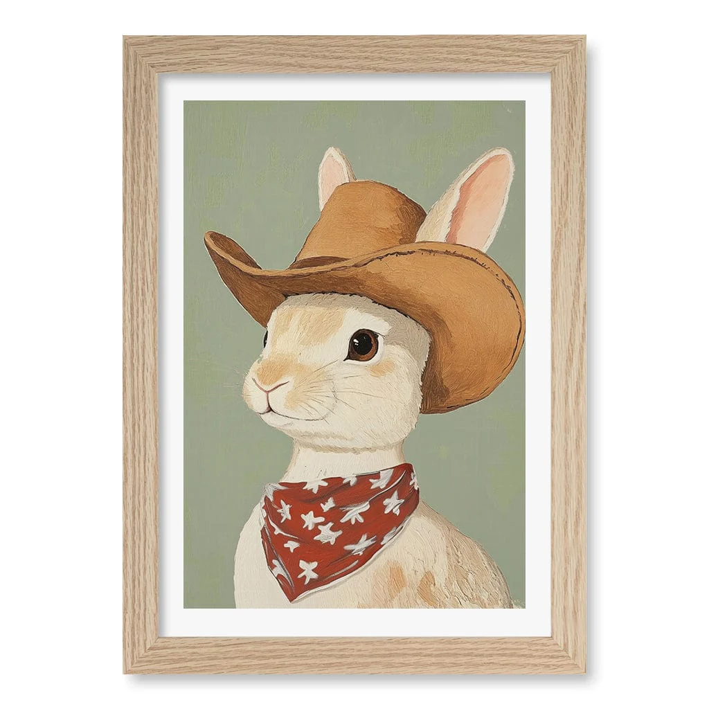 Cowboy Rabbit Wall Art Print by Melloi Art Prints - Image 12