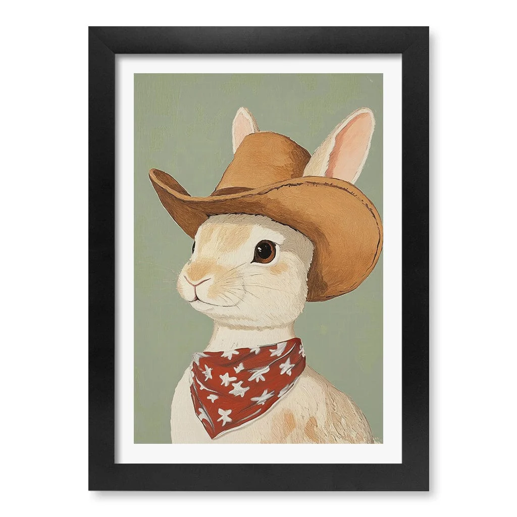 Cowboy Rabbit Wall Art Print by Melloi Art Prints - Image 14