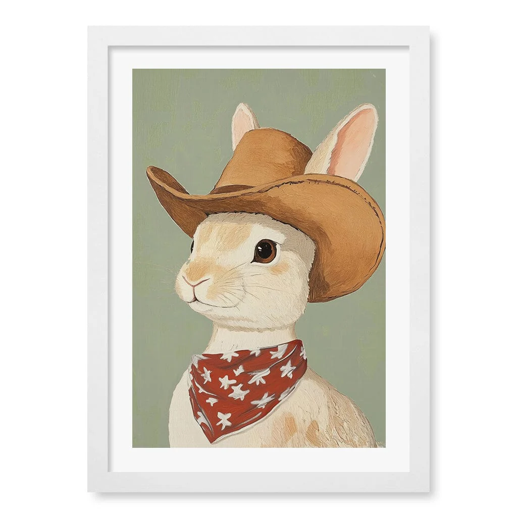 Cowboy Rabbit Wall Art Print by Melloi Art Prints - Image 16