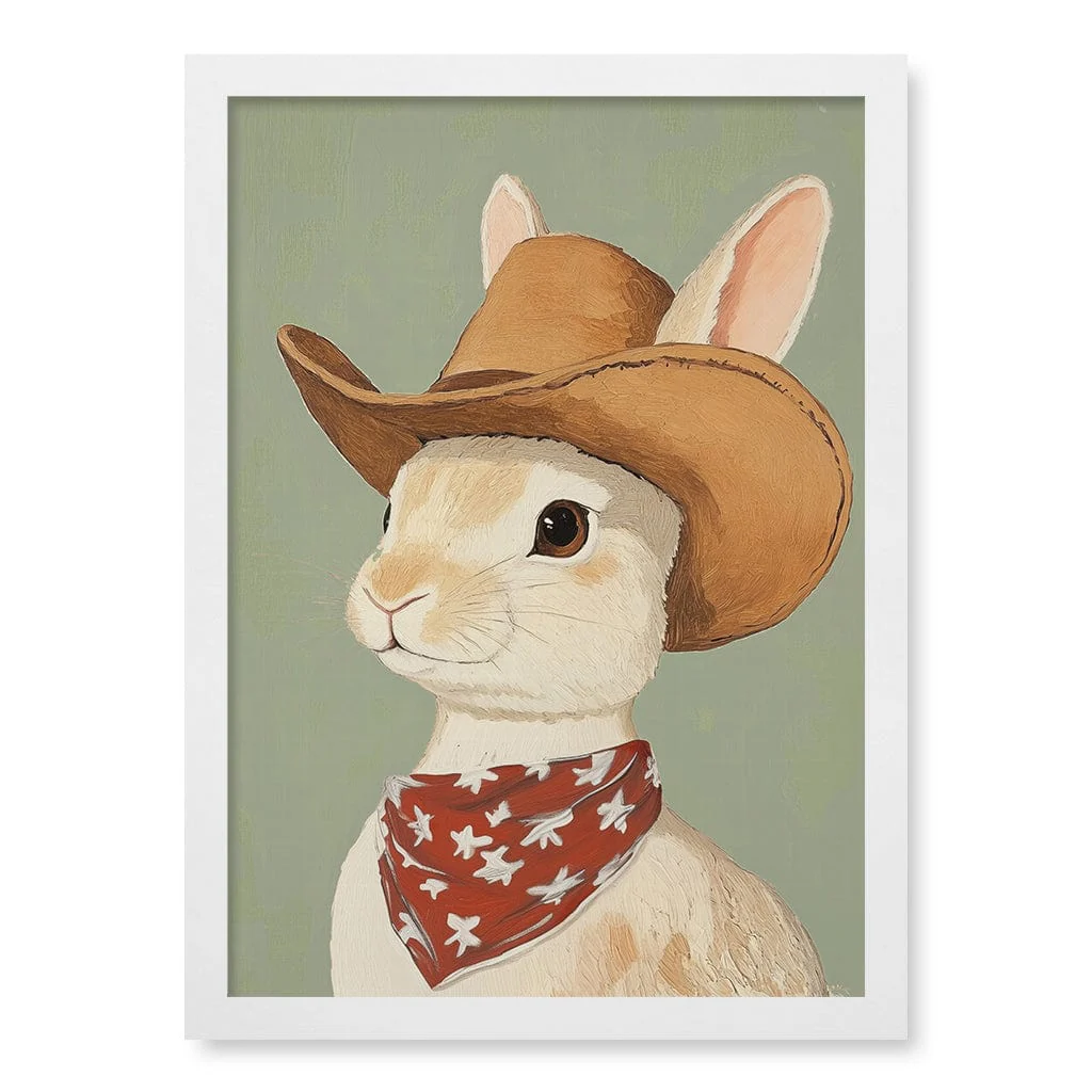 Cowboy Rabbit Wall Art Print by Melloi Art Prints - Image 17