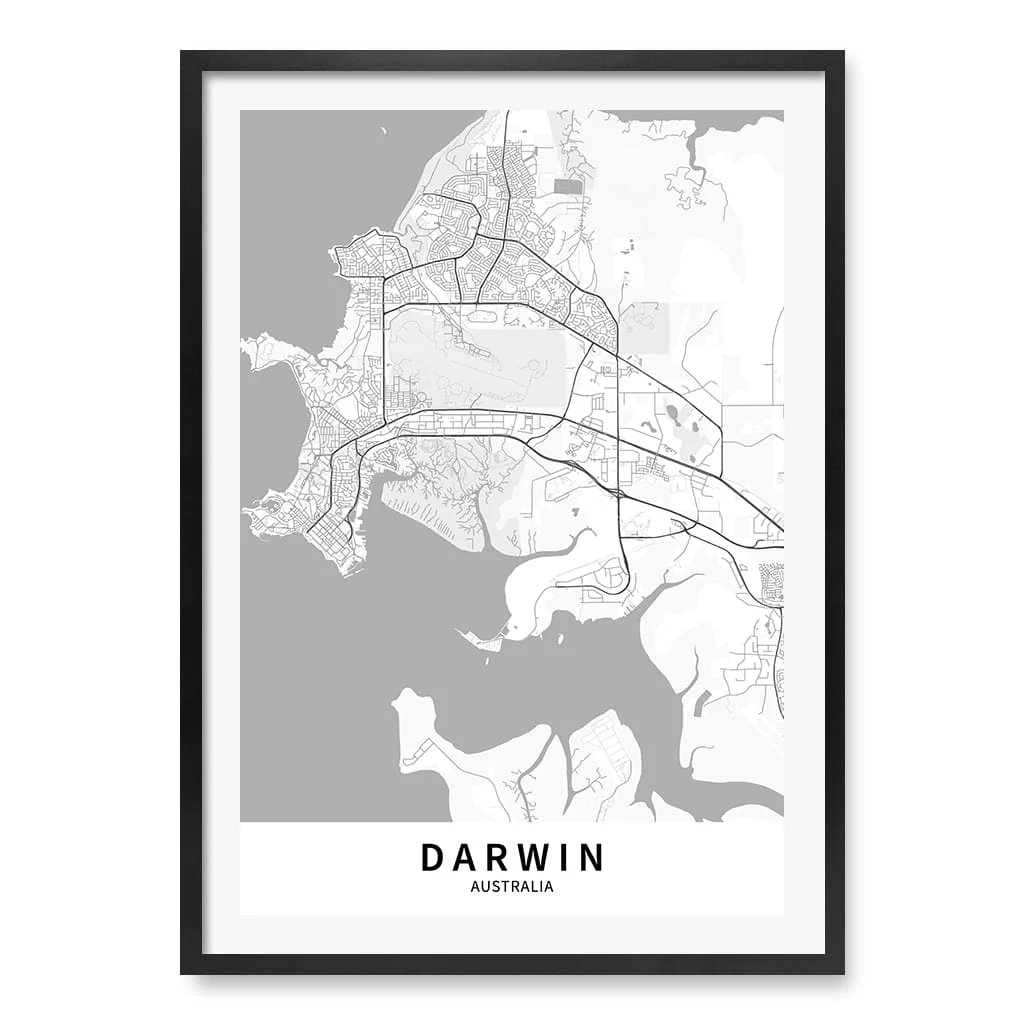 Darwin City Map Print - Darwin Map Wall Art - Image 31