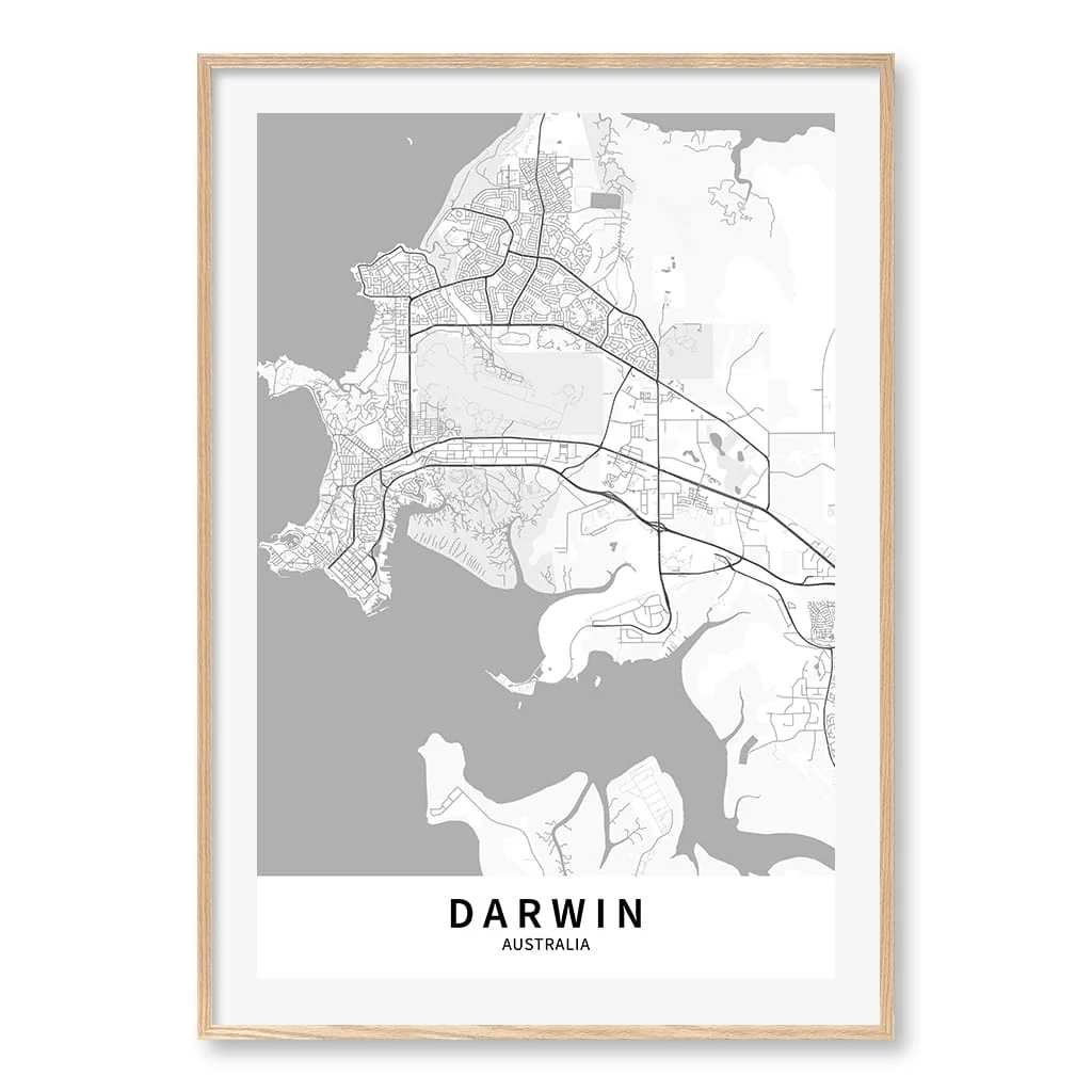 Darwin City Map Print - Darwin Map Wall Art - Image 35
