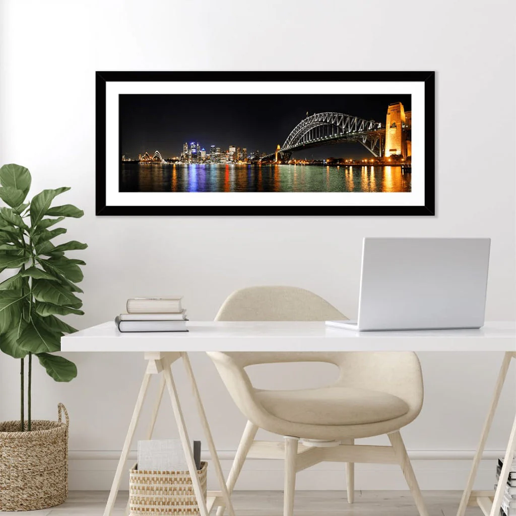 Decorator Panoramic Matt Black Timber Photo Frame - Image 3