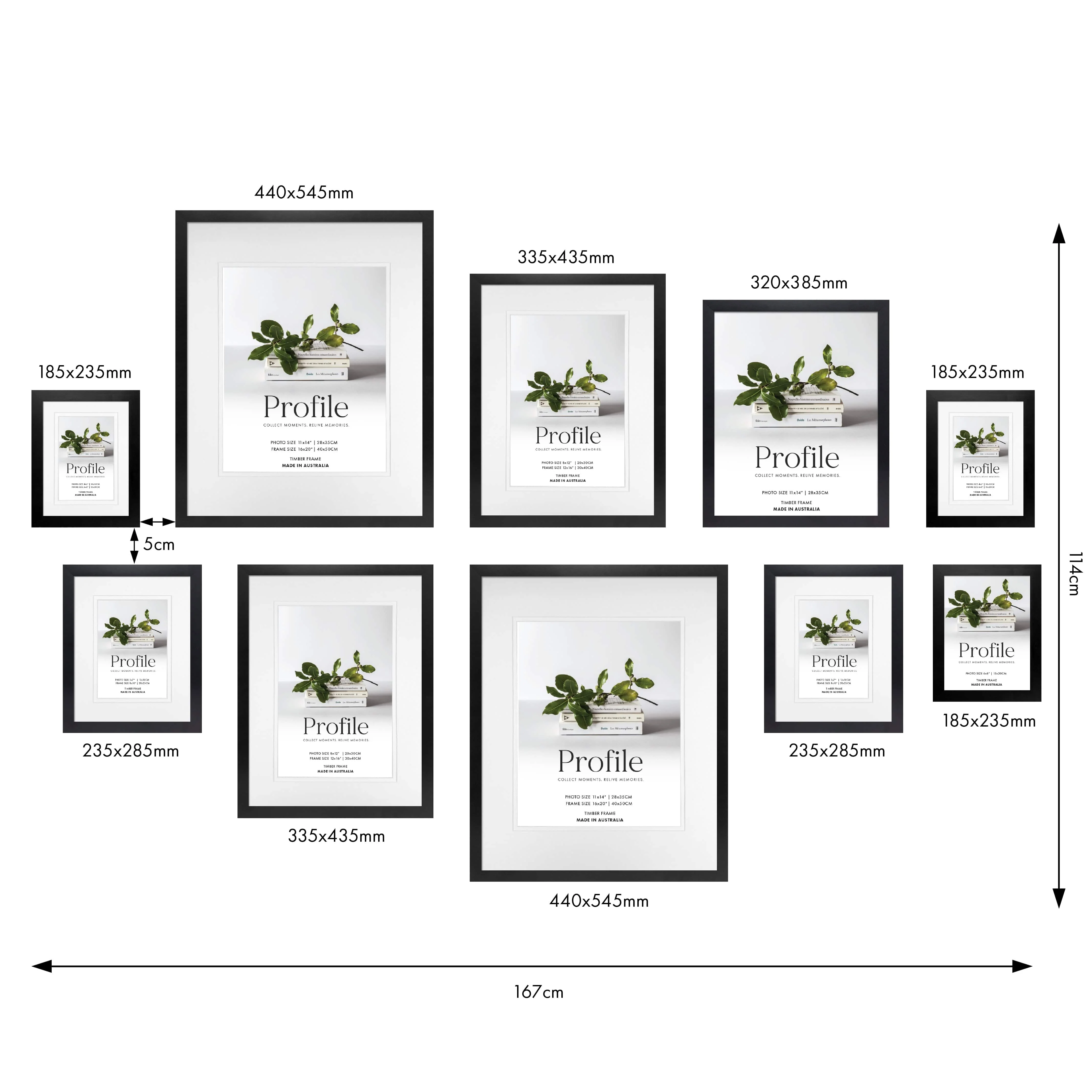 Profile Split Symmetry Gallery Photo Wall Frame Set - 10 Frames - Image 7