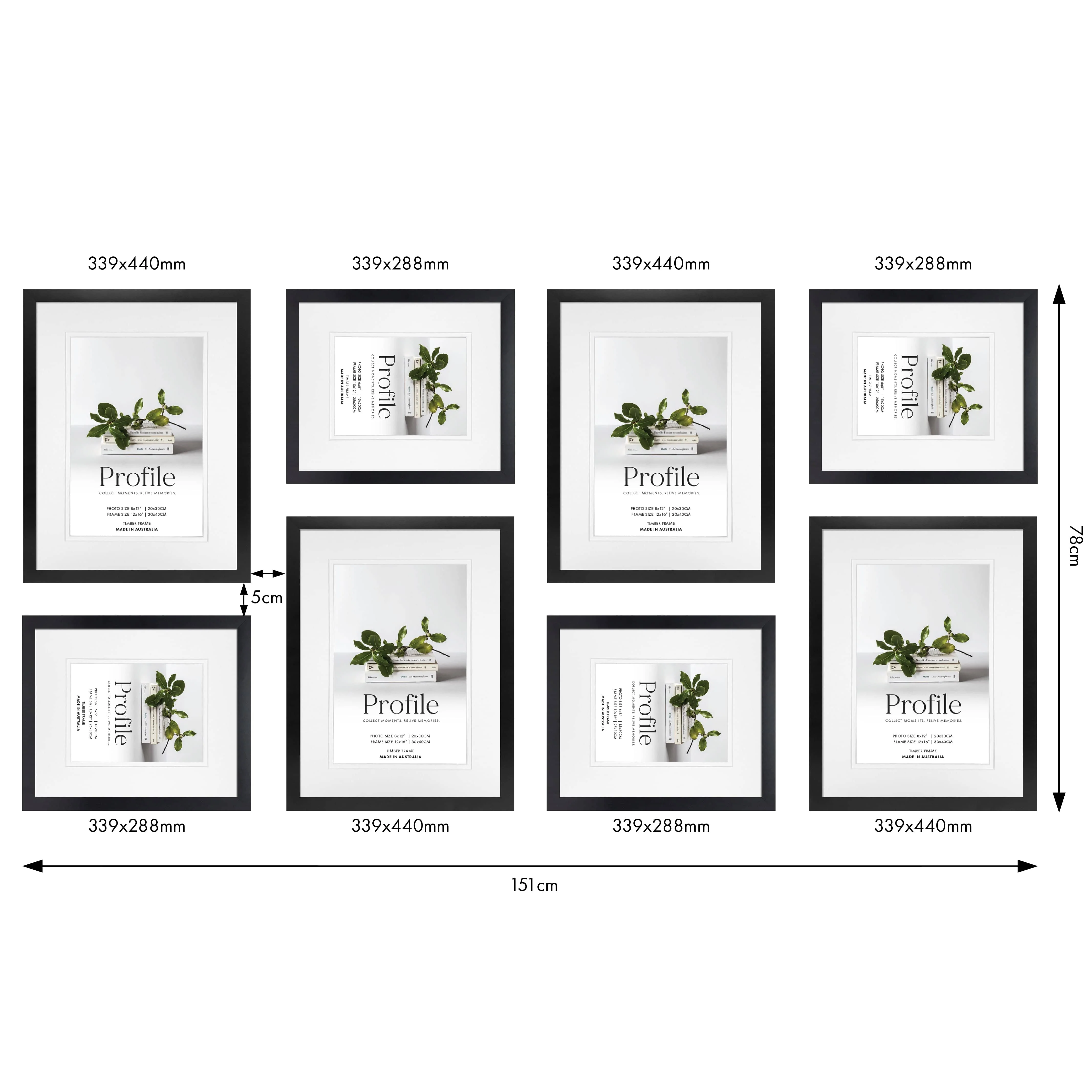 Deluxe Gallery Photo Wall Frames Set J - 8 Frames - Image 7