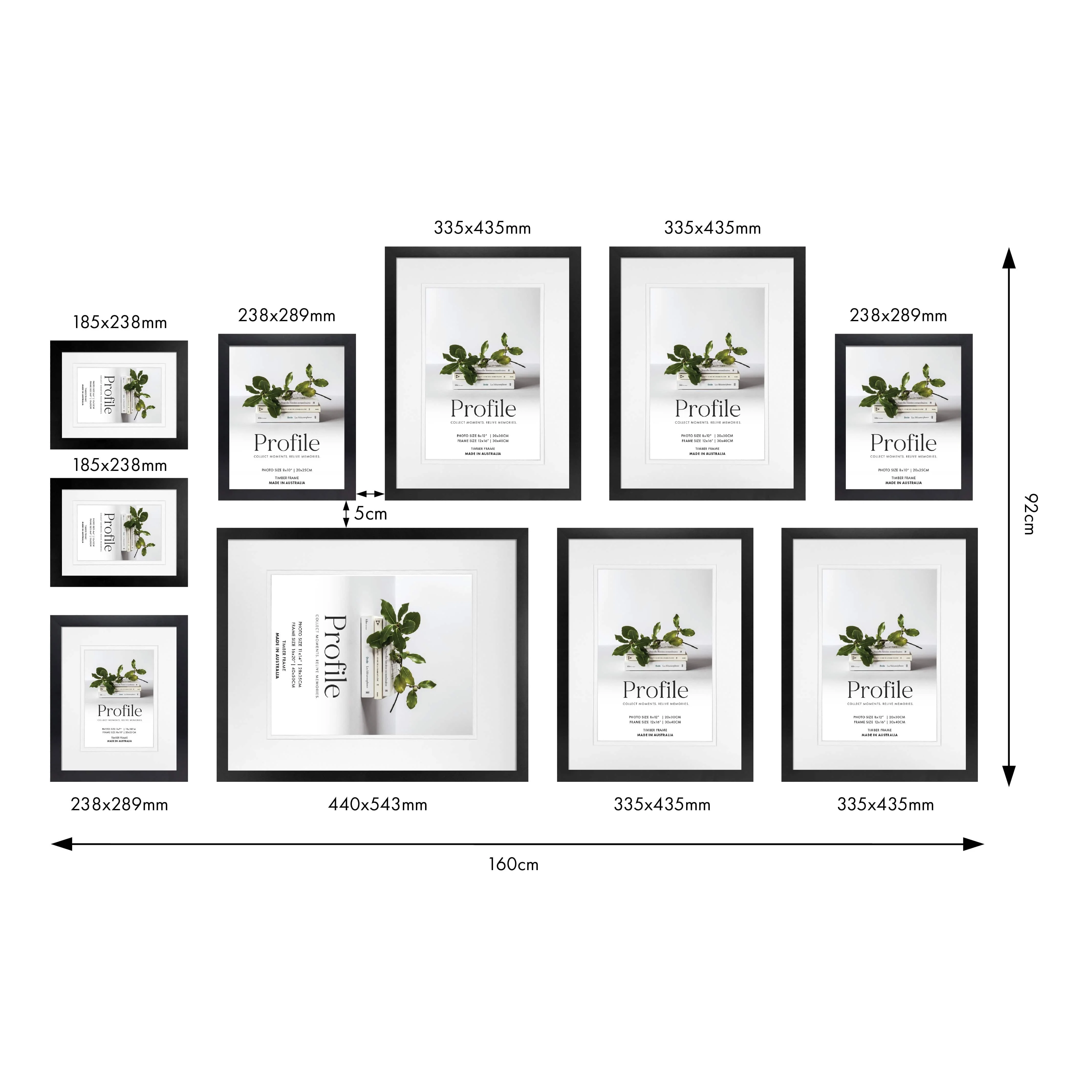 Profile Synchronised Bottom Gallery Photo Wall Frame Set - 10 Frames - Image 8