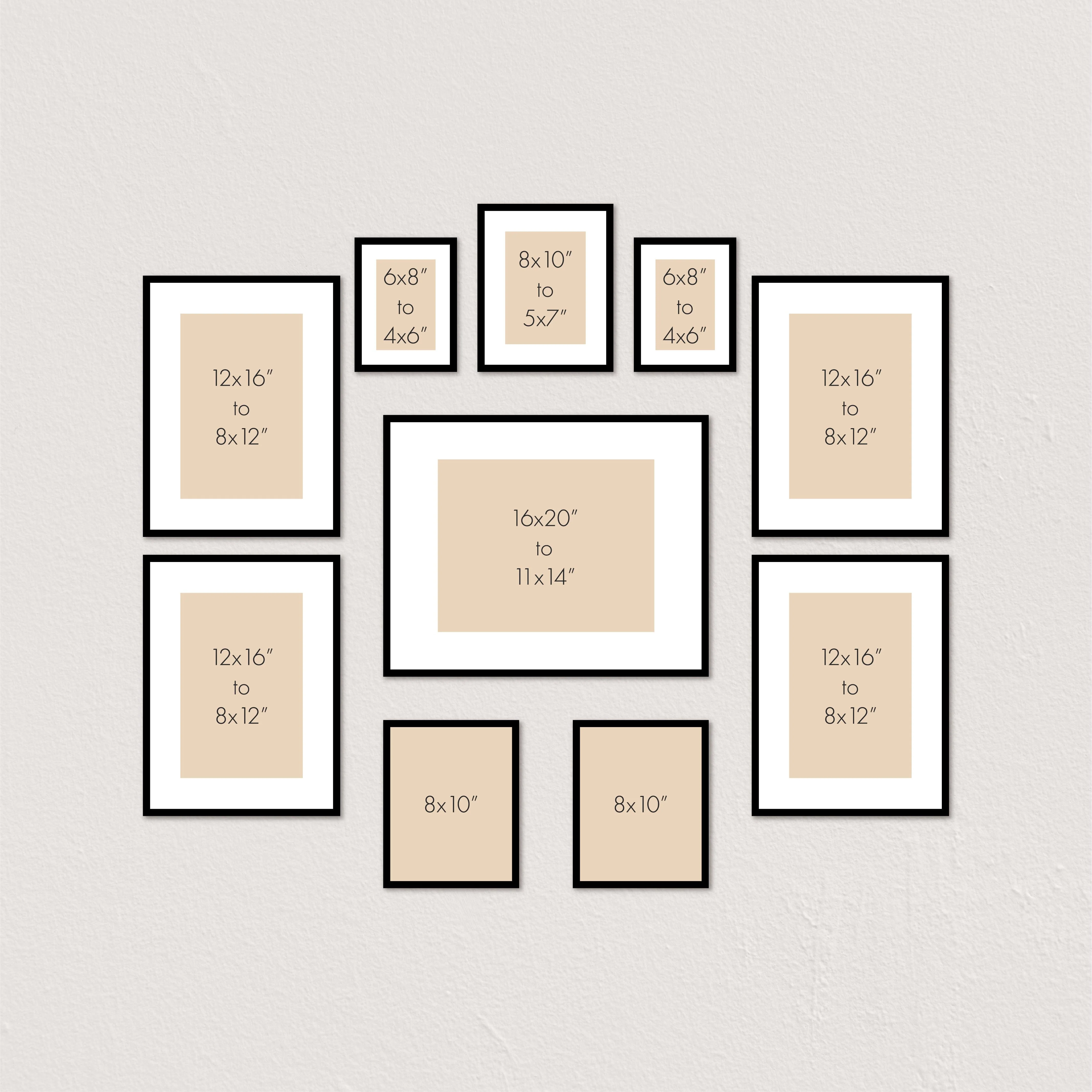 Profile Synchronised Bottom Gallery Photo Wall Frame Set - 10 Frames - Image 9