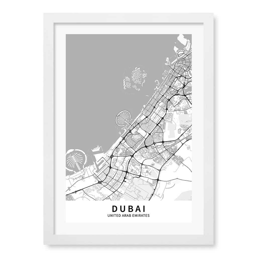 Dubai City Map Print - Dubai Map Wall Art - Image 16