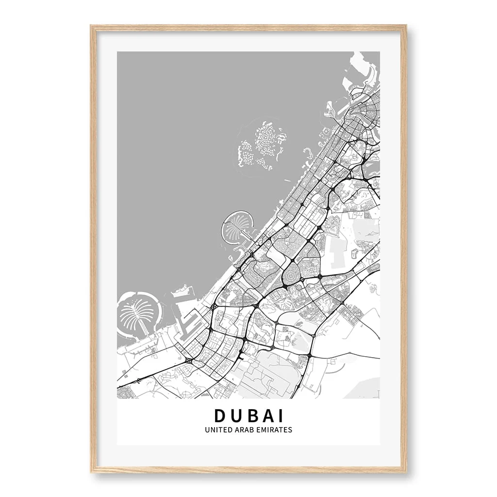 Dubai City Map Print - Dubai Map Wall Art - Image 35