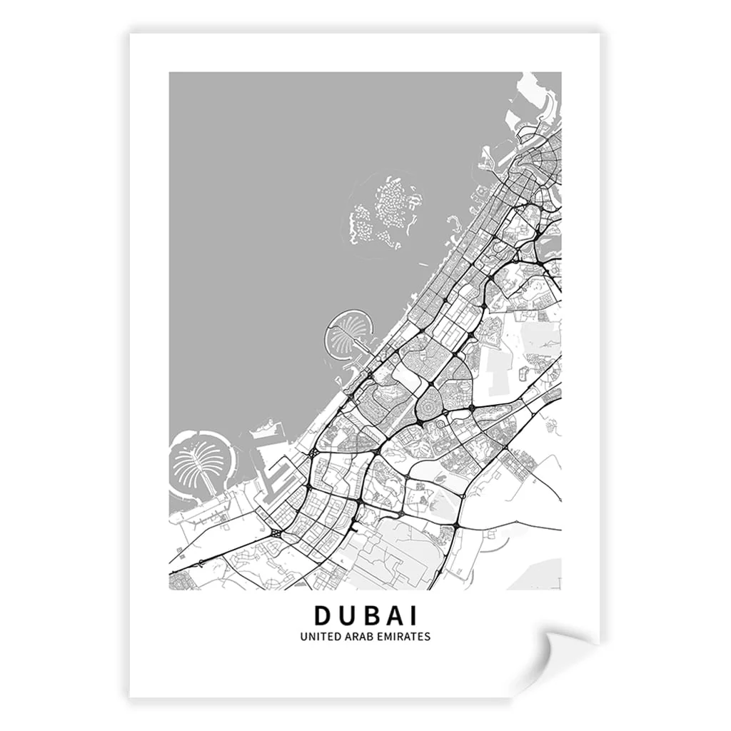 Dubai City Map Print - Dubai Map Wall Art - Image 8