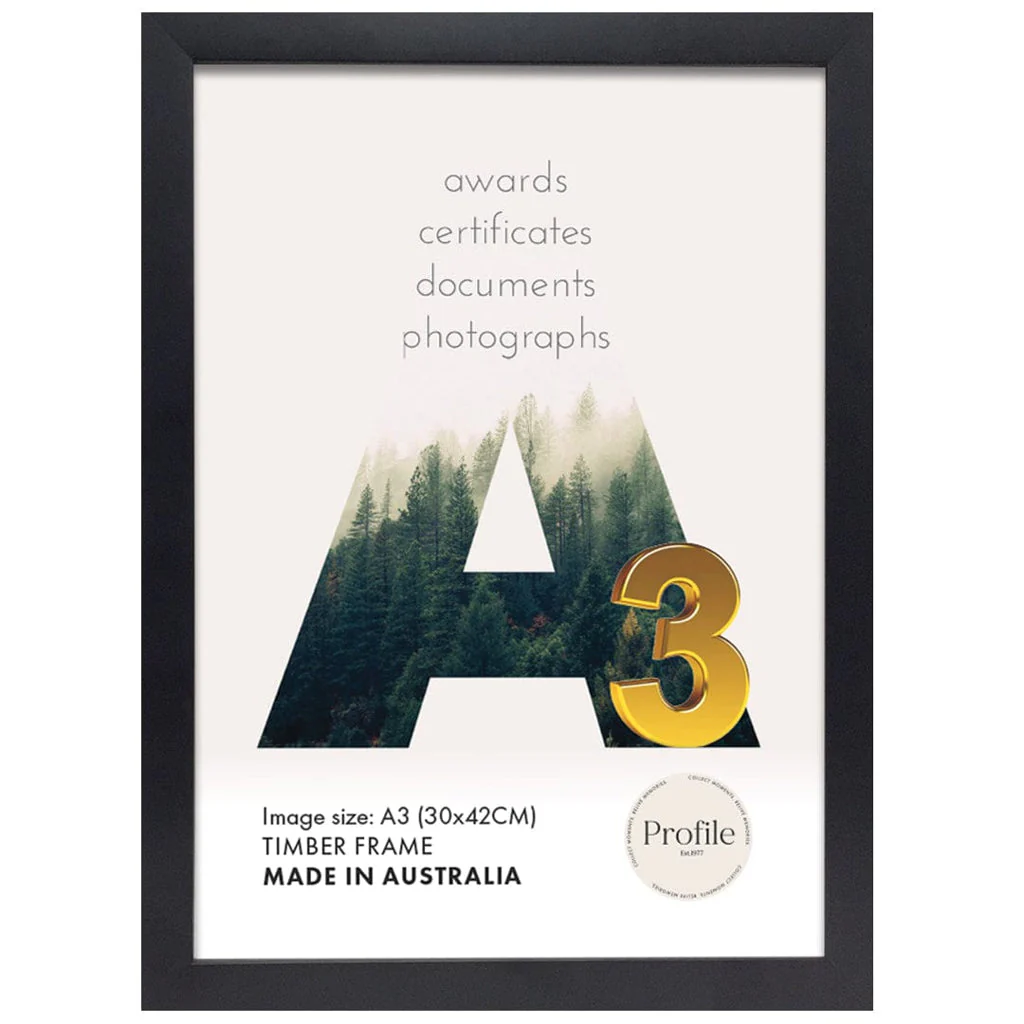Elegant Black Timber A3 Picture Frame - Image 5