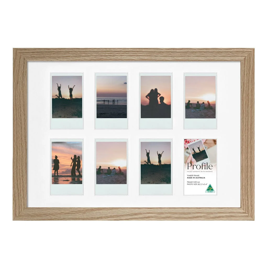Elegant Instax Photo Frame - 8 Photo Collage Display (A4)
