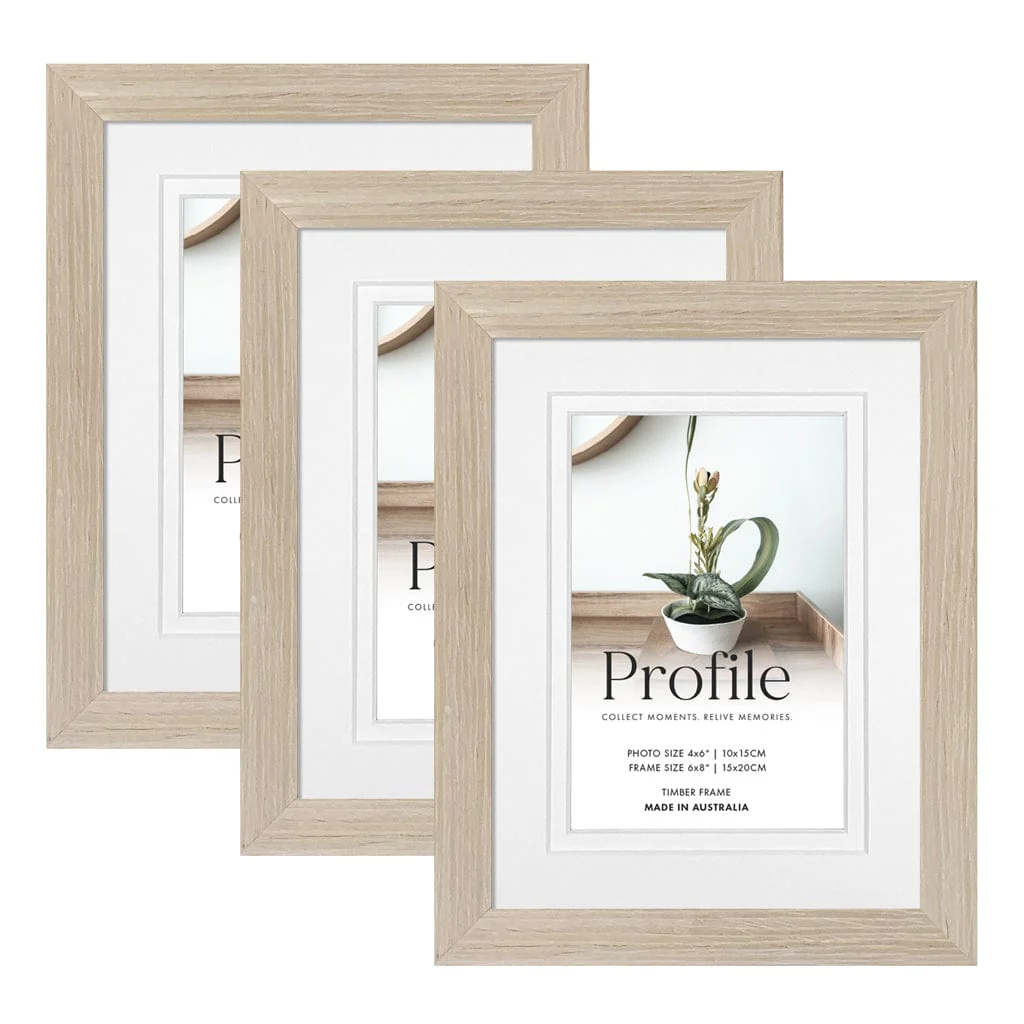 Elegant Deluxe Polar Birch 6x8/4x6in Set of Frames (Bulk Frame Bundle 3 Pack)
