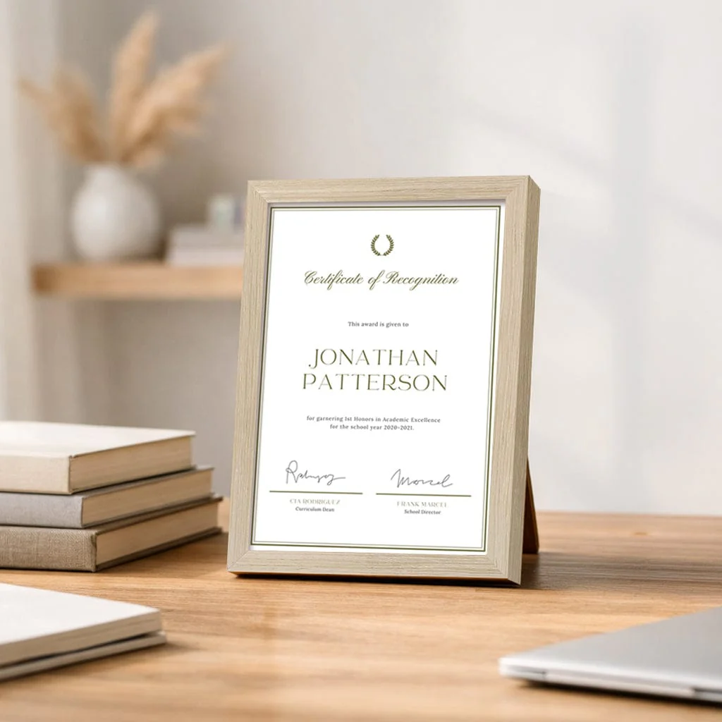 Elegant Polar Birch Timber A4 Picture Frame - Image 5
