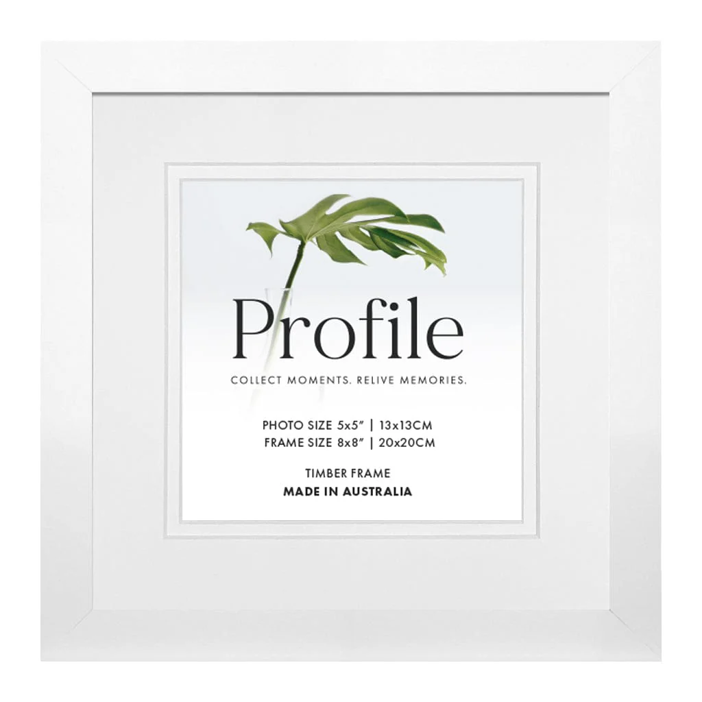 Elegant Deluxe White 8x8/5x5in Set of Frames (Bulk Frame Bundle 3 Pack) - Image 4