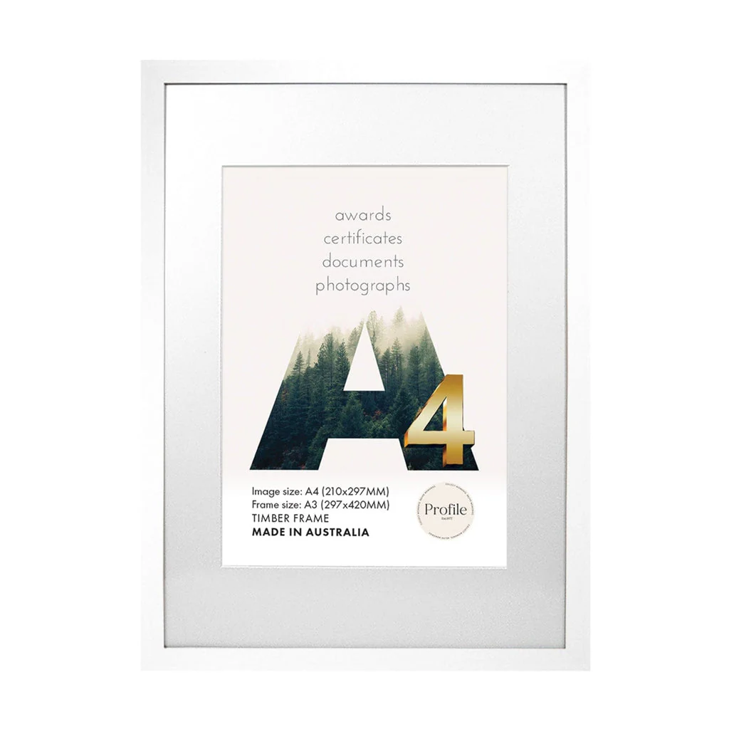 Elegant White A3/A4 Set of Frames (Bulk Frame Bundle 3 Pack) - Image 3