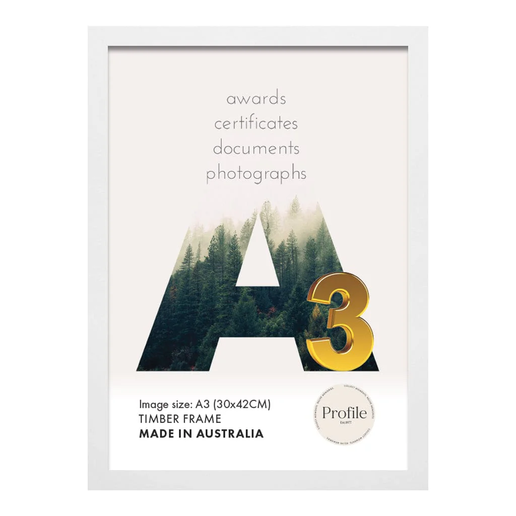 Elegant White A3 Set of Frames (Bulk Frame Bundle 3 Pack) - Image 3