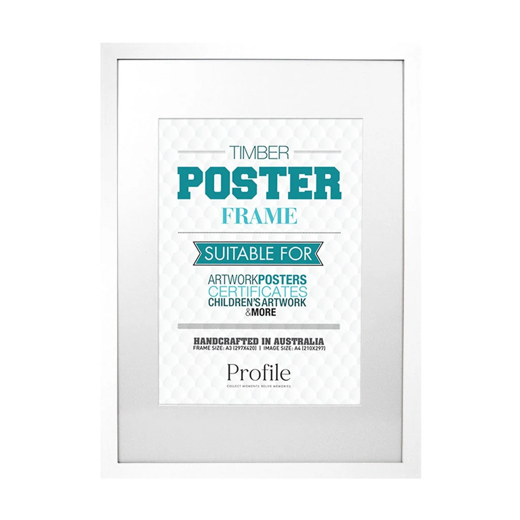 Elegant White Timber A3 Picture Frame to suit A4 image - Image 5
