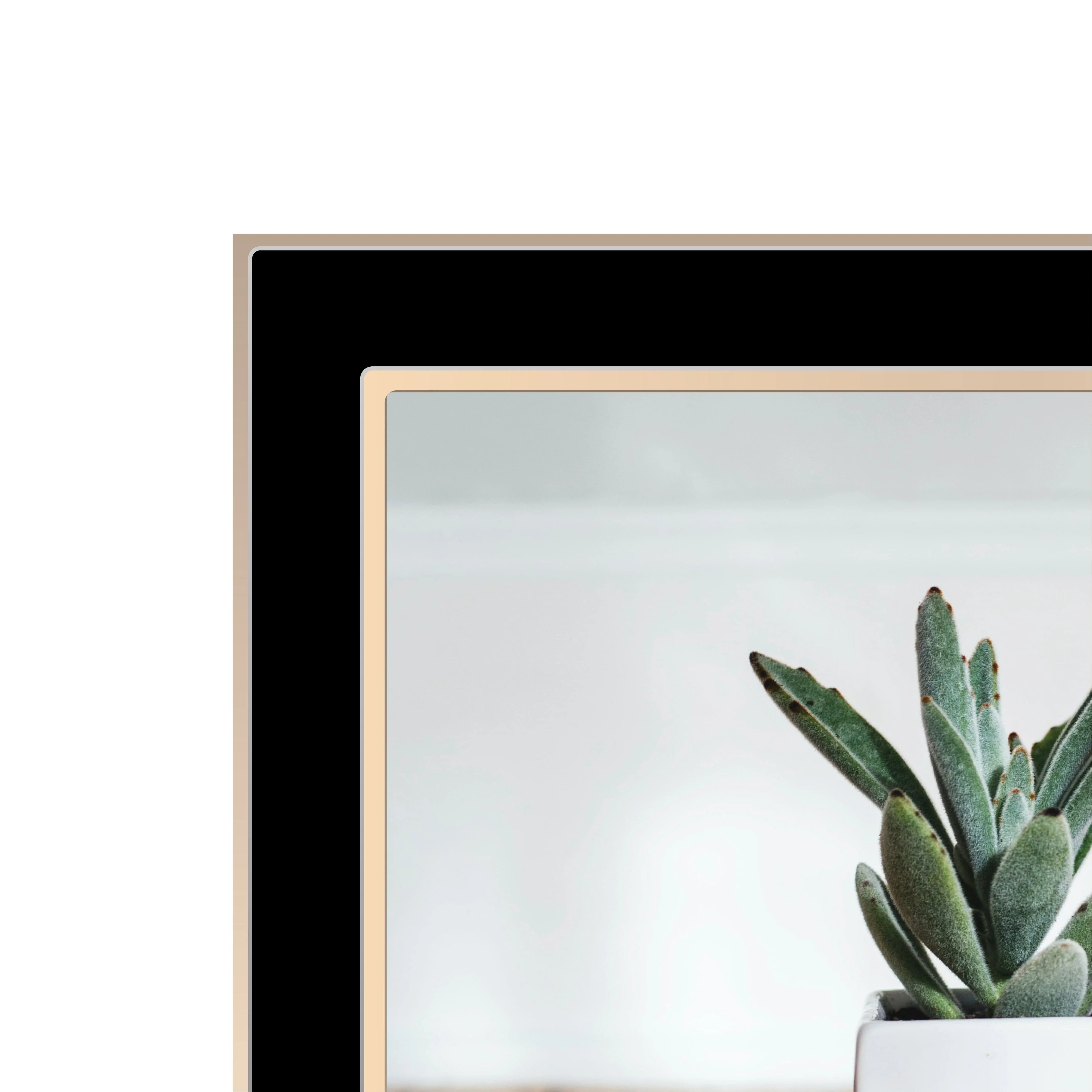 Eternal Black/Rose Gold Metal Collage Four Photo Frame - Image 5
