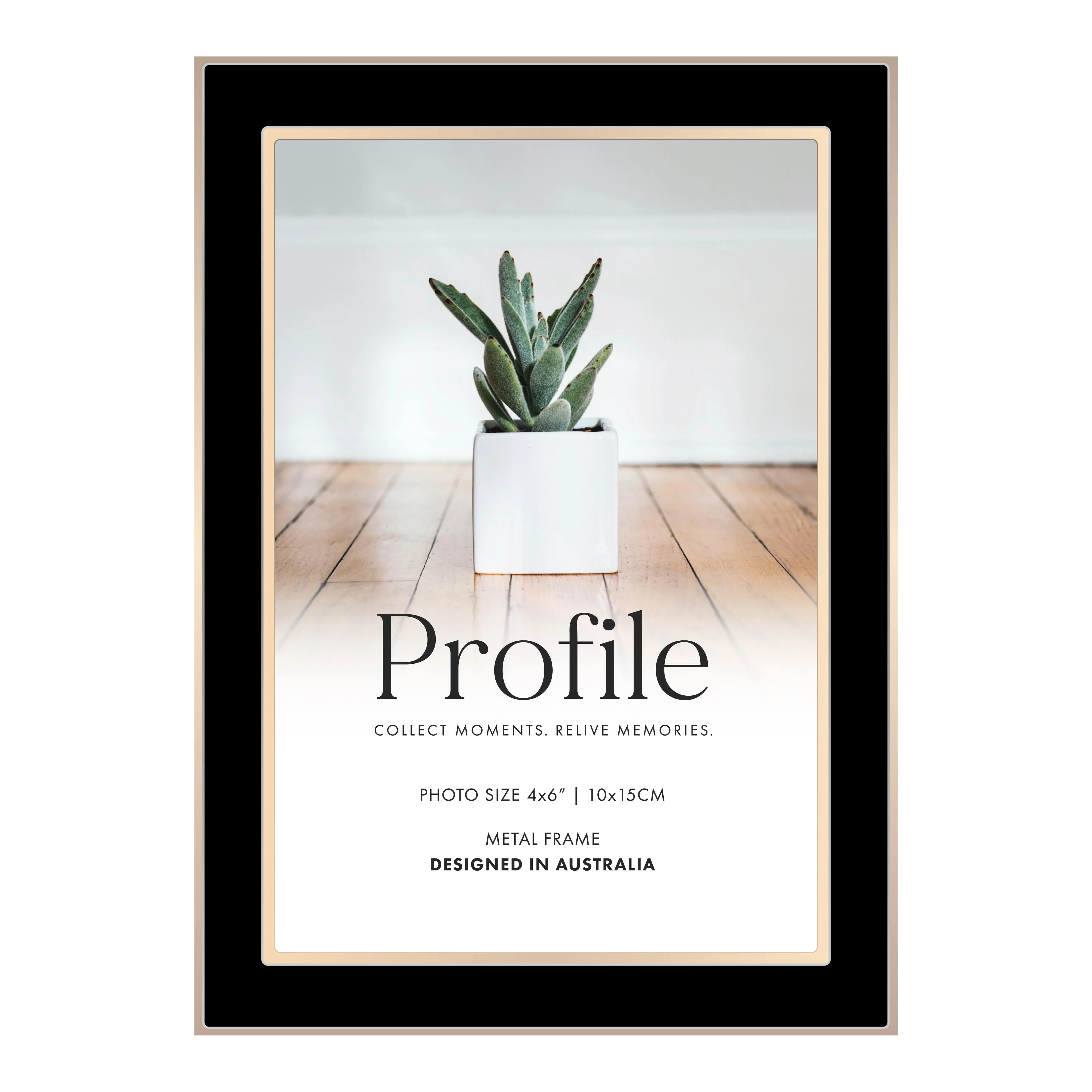 Eternal Black/Rose Gold Metal Photo Frame - Image 7