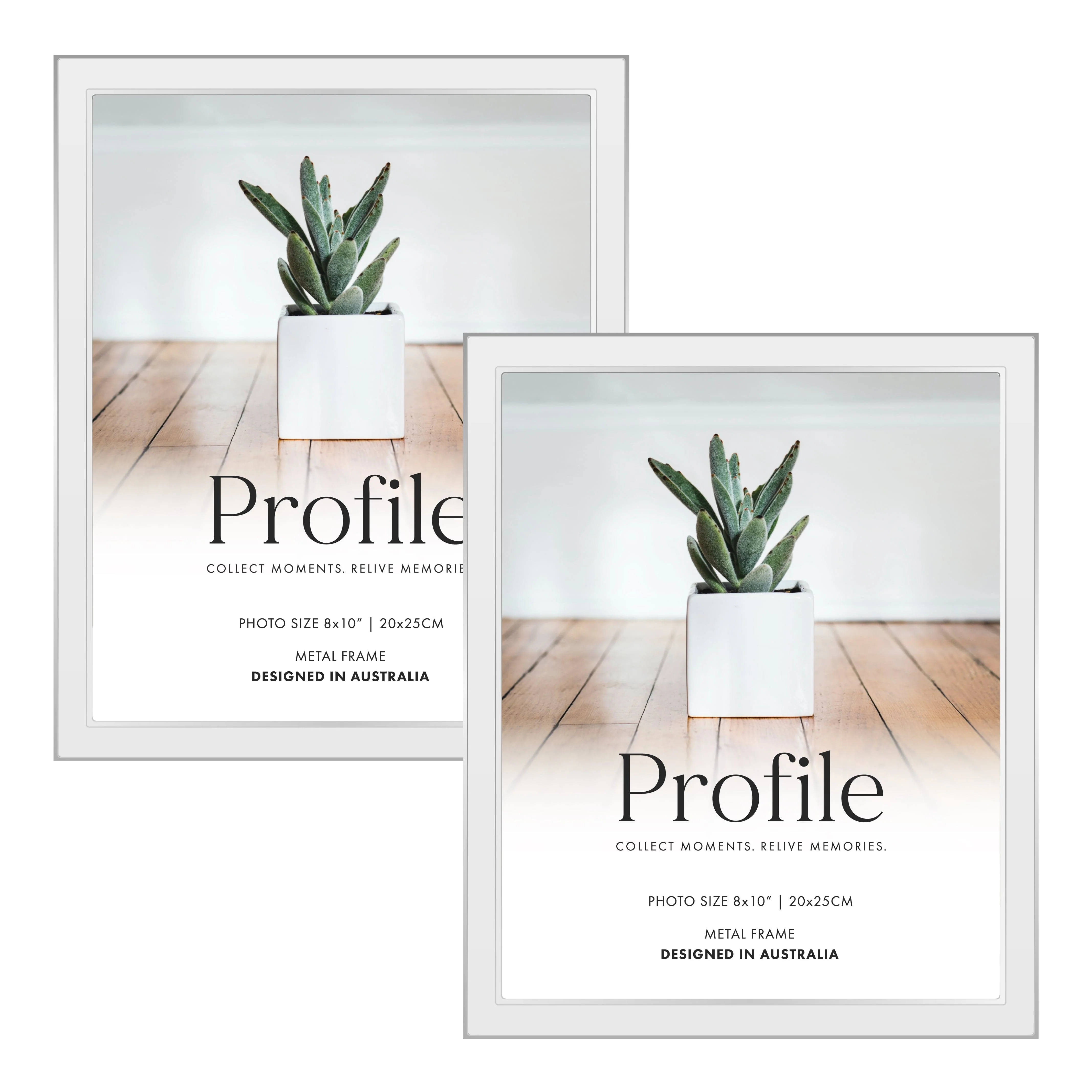 Eternal White Metal Frame Value Pack 8x10 (2 pack bundle)
