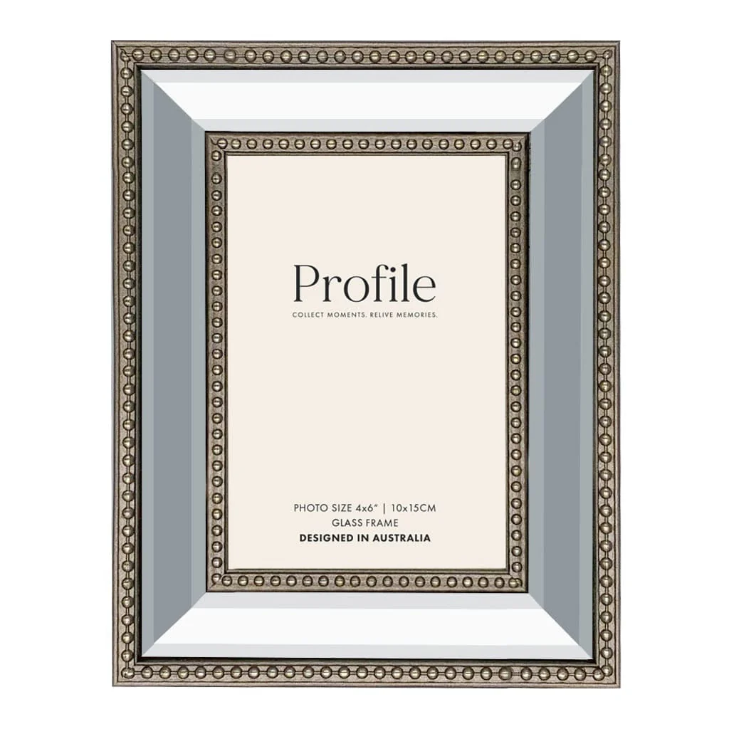 Etoile Champagne Beaded Mirror Photo Frame