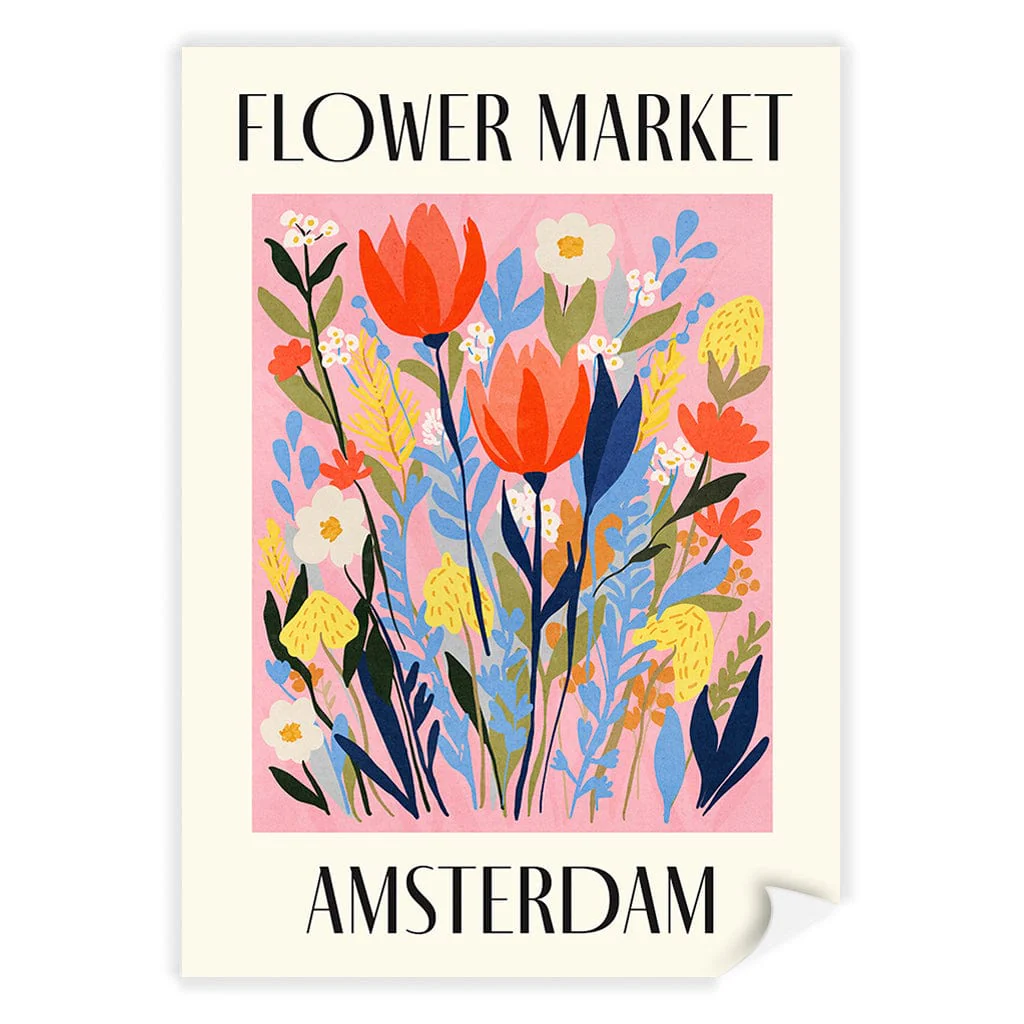 Flower Market Amsterdam Modern Wall Art Print - Image 15