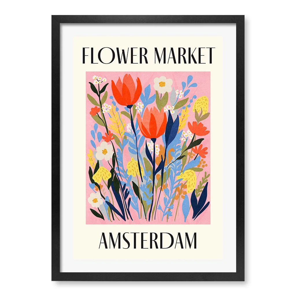 Flower Market Amsterdam Modern Wall Art Print - Image 19