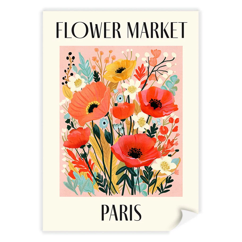 Flower Market Paris Modern Wall Art Print - Image 14