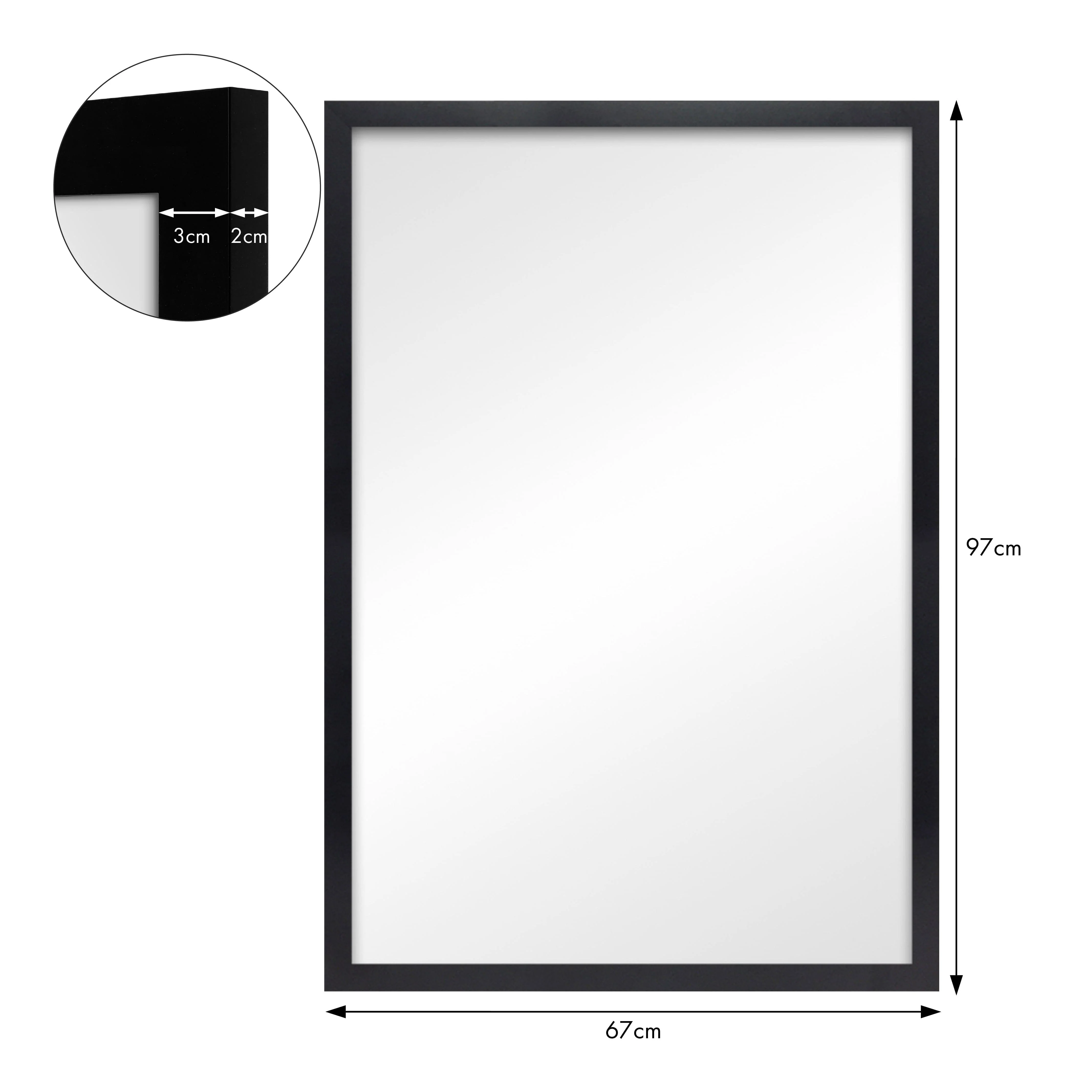 Classic Black Framed Mirror – 24x36 Inch Wall Mirror - Image 5