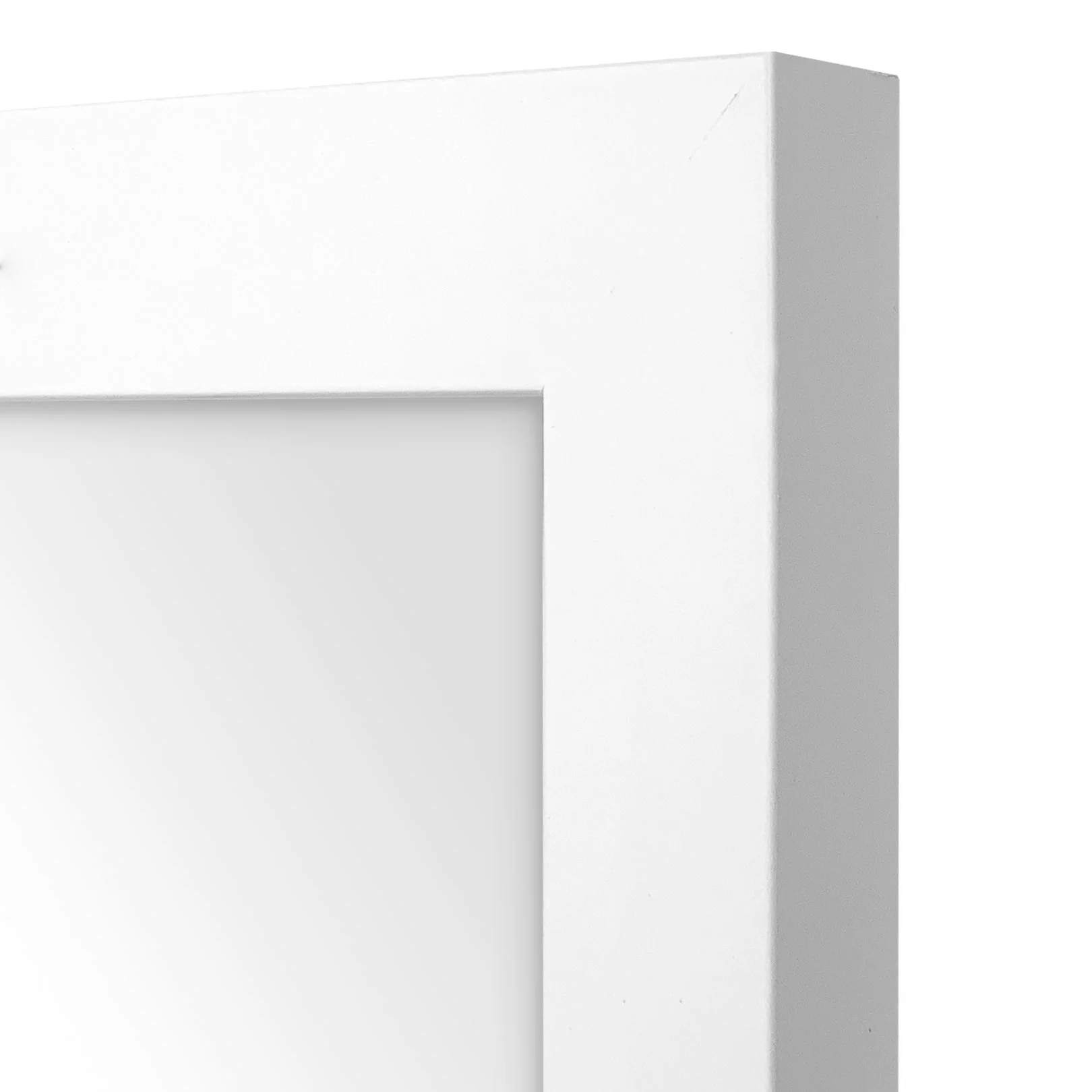 Classic White Framed Mirror – 12x36 Inch Slim Wall Mirror - Image 4