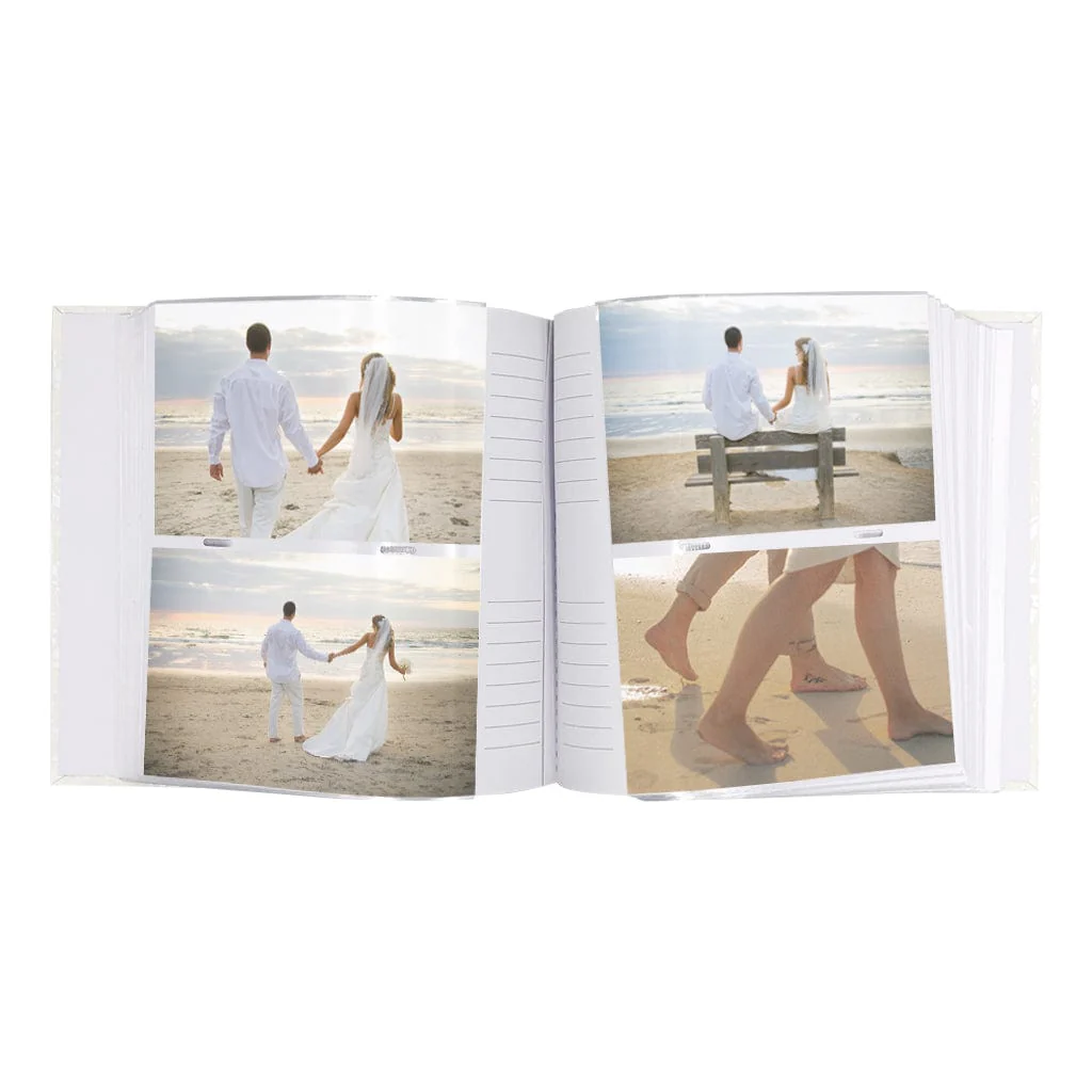Glamour White Slip-In Photo Album 200 Photos Value Pack (2 Pack Bundle) - Image 5