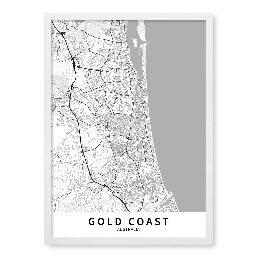 Gold Coast City Map Print - Gold Coast Map Wall Art - Image 22