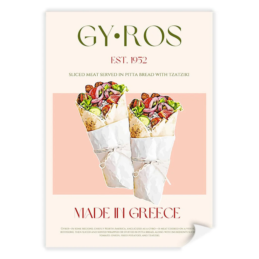 Greek Flavour Delight Kitchen Wall Art Print - Image 11