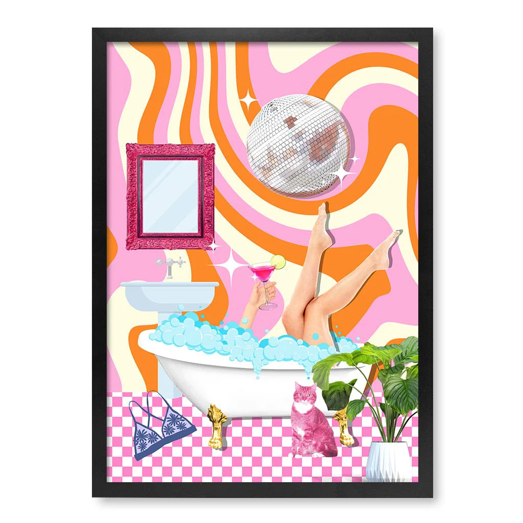 Groovy Bathtub Bliss Art Print by Athene Fritsch - Image 12