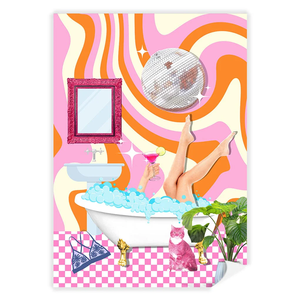 Groovy Bathtub Bliss Art Print by Athene Fritsch - Image 14