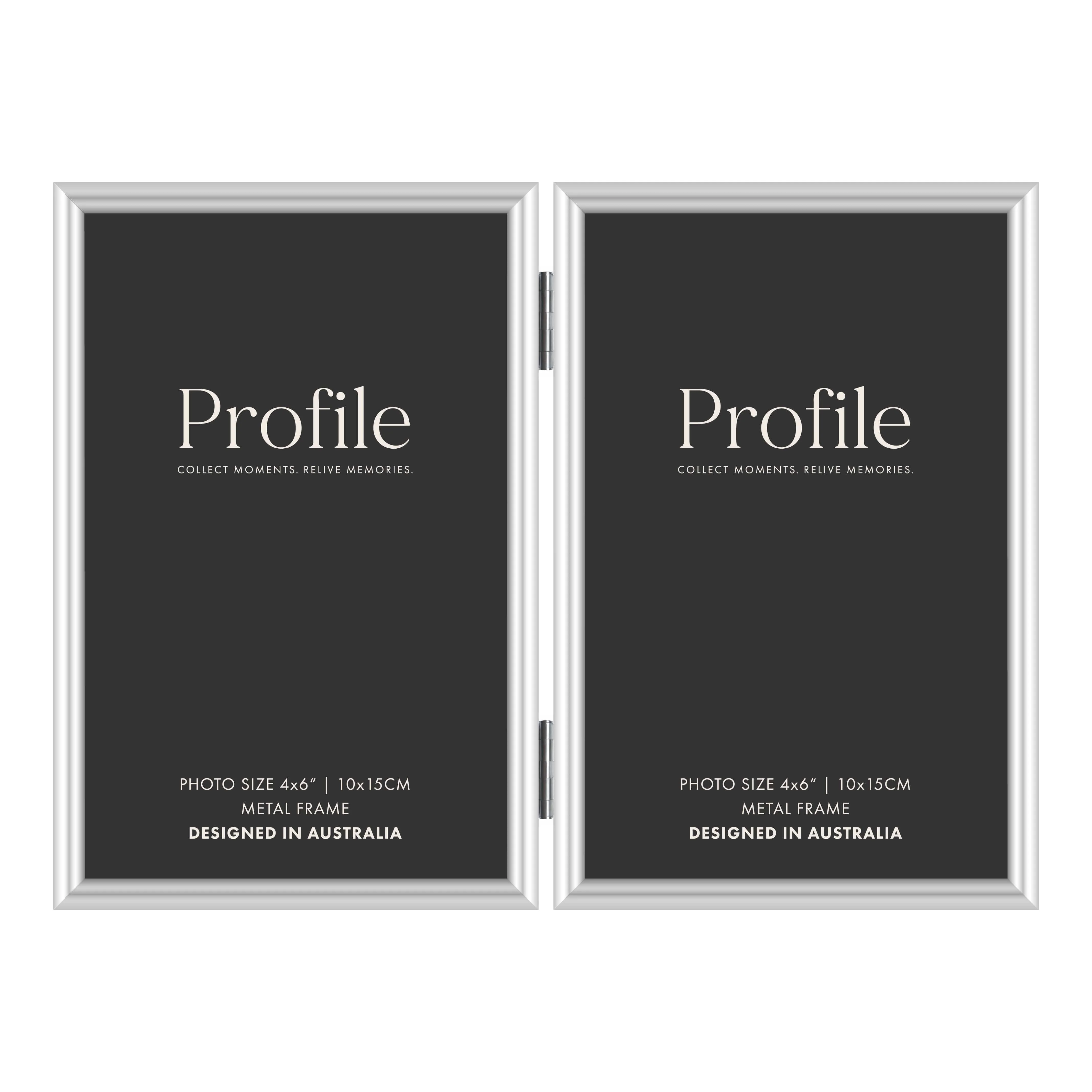 Habitat Silver Hinged Double Metal Photo Frame - Image 2