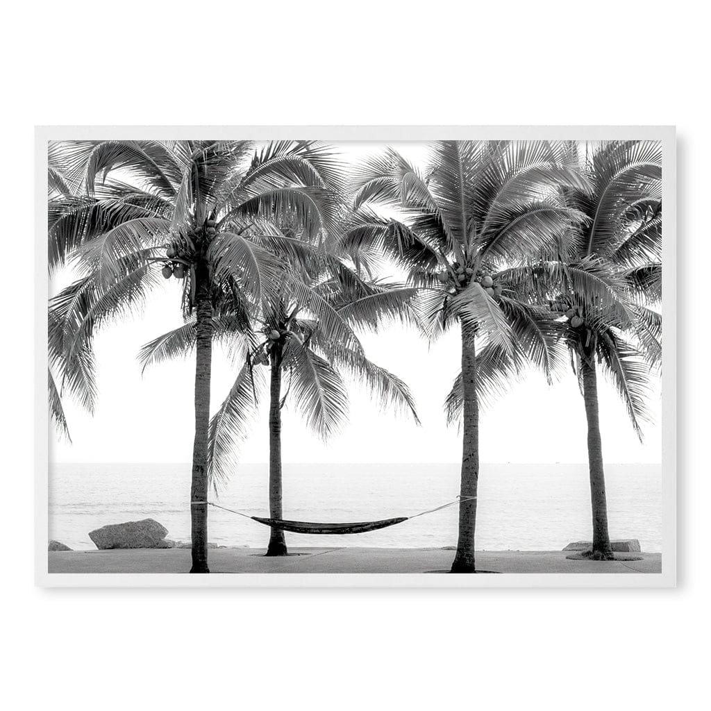 Hammock and Palms B&W Wall Art Print - Image 15