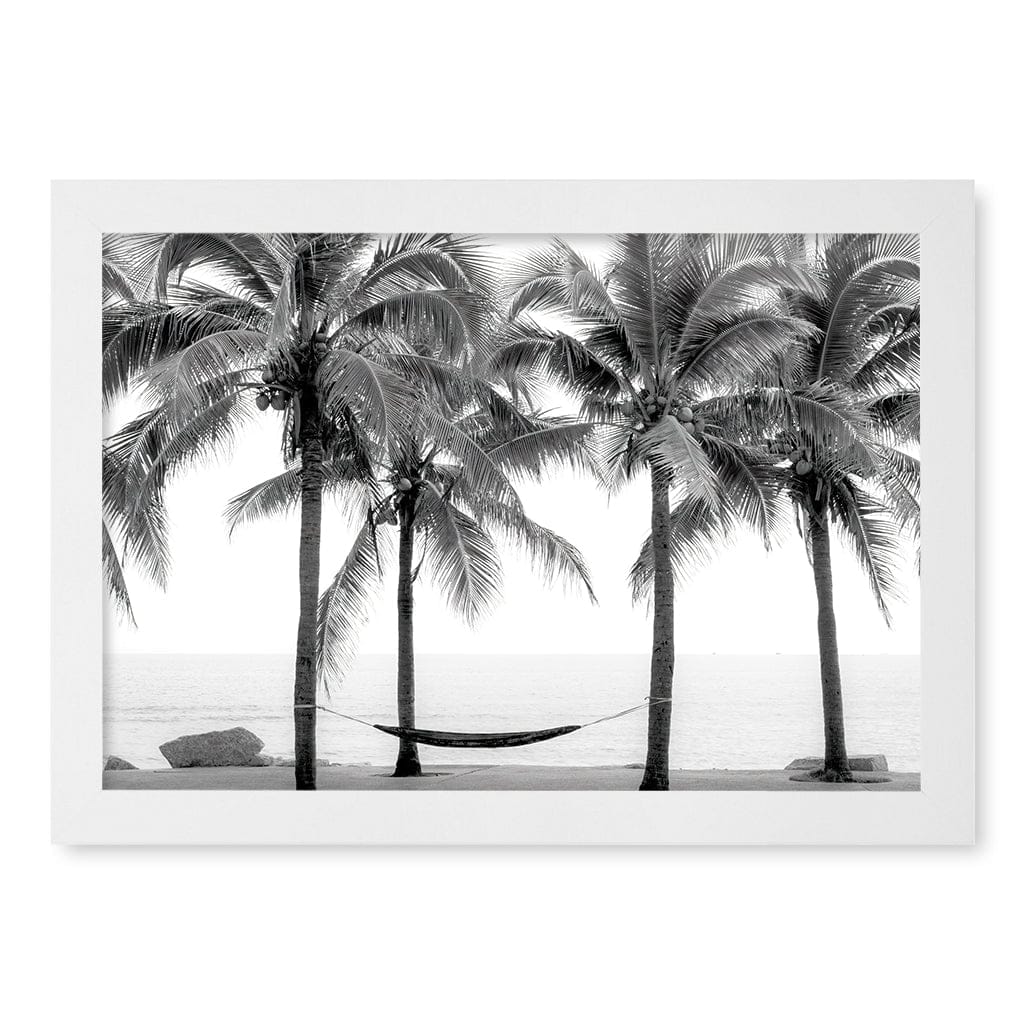 Hammock and Palms B&W Wall Art Print - Image 18