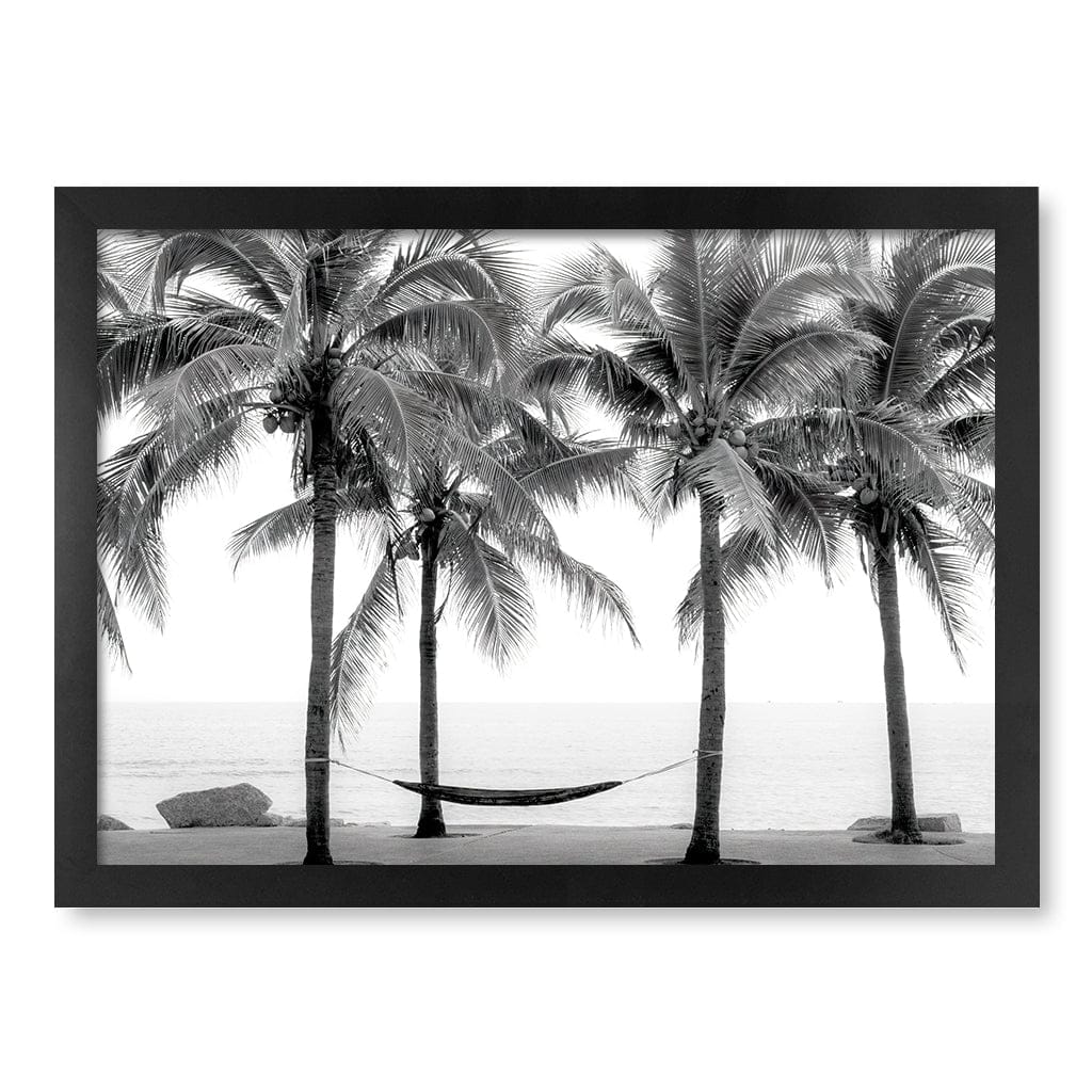 Hammock and Palms B&W Wall Art Print - Image 32
