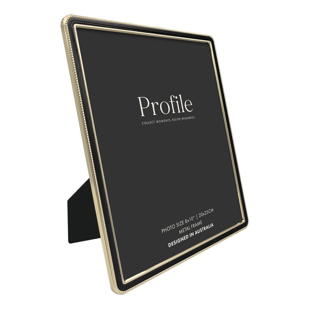 Heirloom Black/Gold Beaded Metal Photo Frames - Image 9