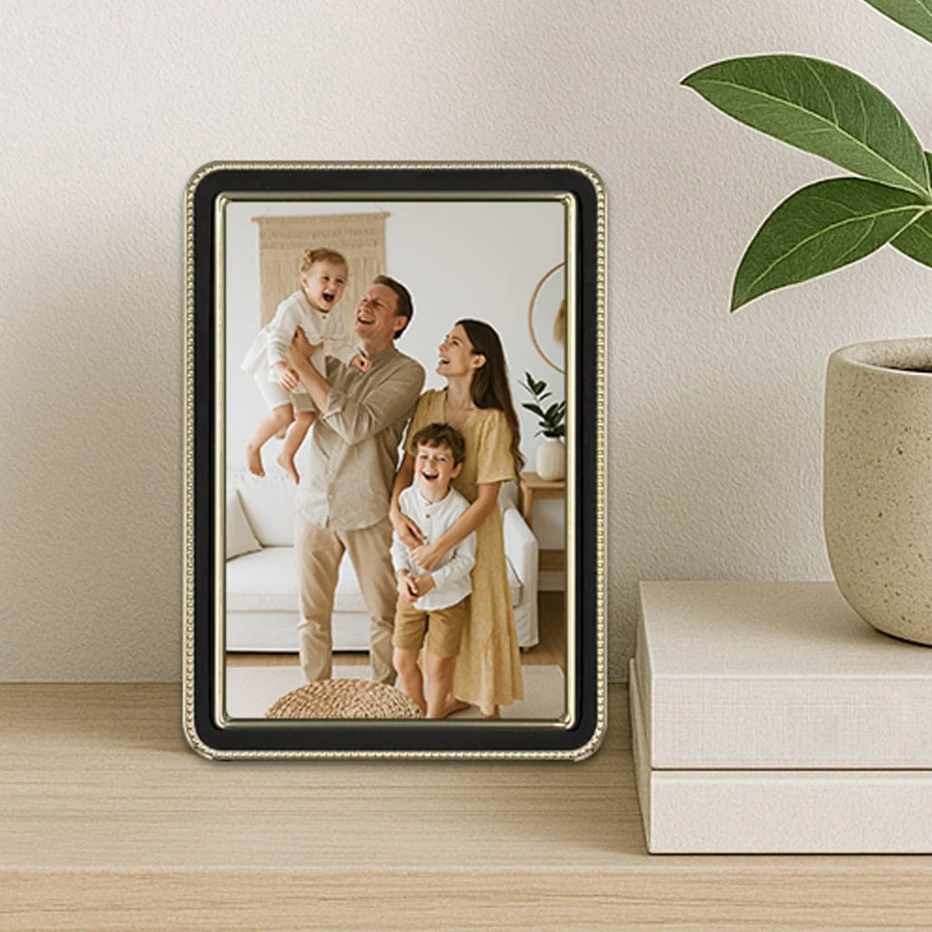 Heirloom Black-Gold Beaded Metal Photo Frame Bundle – 4x6in (2 Pack) - Image 6