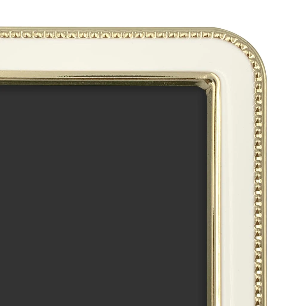 Heirloom White/Gold Beaded Metal Photo Frames - Image 4