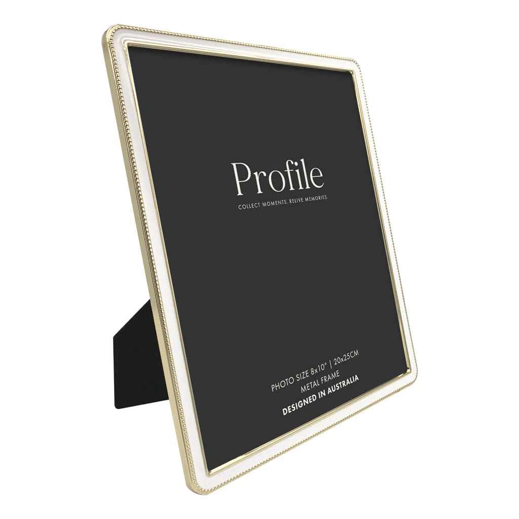 Heirloom White/Gold Beaded Metal Photo Frames - Image 9