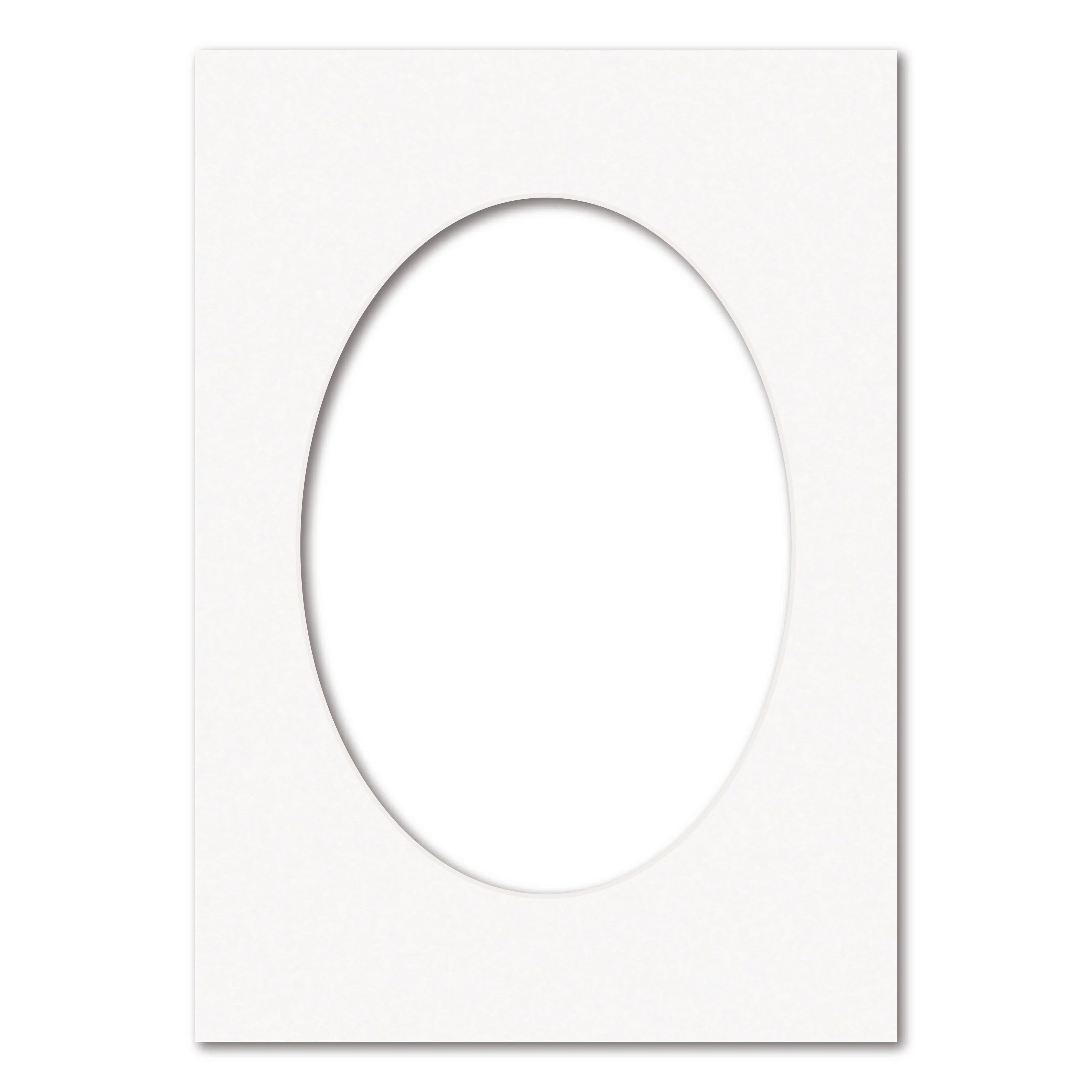 Ice White Acid-Free Oval Mat Board - Image 4