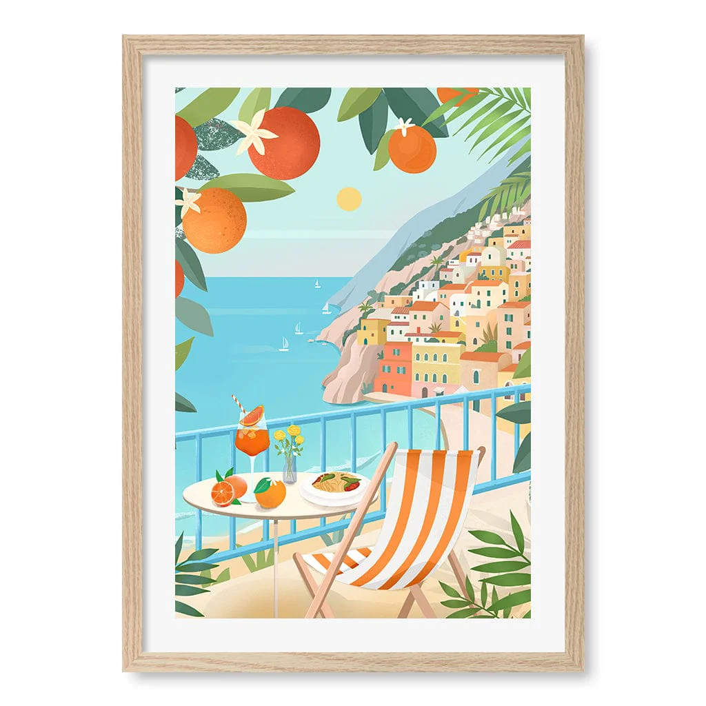 Italian Summer Modern Wall Art Print by Petra Lizde