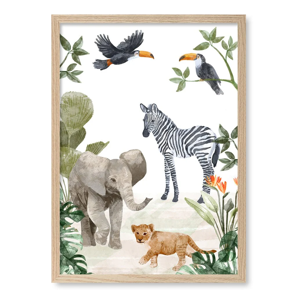 Jungle Friends Kids Wall Art Print - Image 24