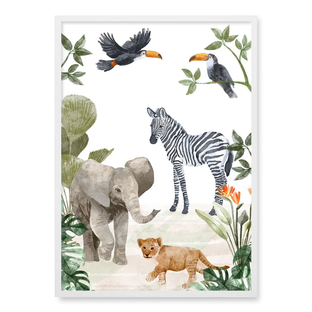 Jungle Friends Kids Wall Art Print - Image 28